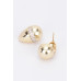 Metal Stone Tear Drop Earring - CC-WH2002345