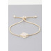 Stone Clover Box Chain Bracelet - CC-WH2002351
