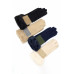 Two Tone And Stitch Lines Fauxfur Smarttouchgloves - CC-WH2002367