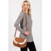 Fleece Trimmed Solid Crossbodybag Adjustable Strap - CC-WH2002369