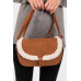 Fleece Trimmed Solid Crossbodybag Adjustable Strap - CC-WH2002369