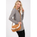 Fleece Trimmed Solid Crossbodybag Adjustable Strap - CC-WH2002369