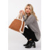 Fleece Trimmed Solid Tote And Crossbody Bag - CC-WH2002370