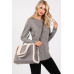 Fleece Trimmed Solid Tote And Crossbody Bag - CC-WH2002370