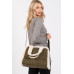 Fleece Trimmed Solid Tote And Crossbody Bag - CC-WH2002370