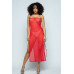 Solid Mesh Side Lace Up Cover Up Dress