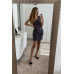 Multi Houndstooth Pattern Sleeveless Mini Dress