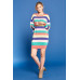 Multi-colored Striped Knit Sweater Dress