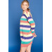 Multi-colored Striped Knit Sweater Dress