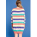 Multi-colored Striped Knit Sweater Dress