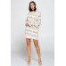 Terry Brushed Print Sweater Dress