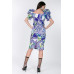 Puff Sleeve Bodycon Print Dress