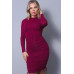 Sexy Long Sleeve Mock Neck Side Or Twist Ruching Dress