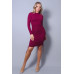 Sexy Long Sleeve Mock Neck Side Or Twist Ruching Dress