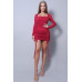 Sexy & Chic Long Sleeve Square Neck Ruching Tie Basic Dress