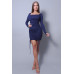 Sexy & Chic Long Sleeve Square Neck Ruching Tie Basic Dress