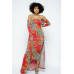 Venechia Print Tube Dress With Cardigan Set