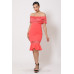 Off Shoulder Crochet Band Fashion Dress