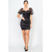 Lace Sleeves Back Zipped Mini Dress