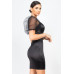 Lace Sleeves Back Zipped Mini Dress