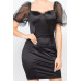 Lace Sleeves Back Zipped Mini Dress