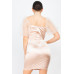 Lace Sleeves Back Zipped Mini Dress