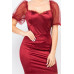 Lace Sleeves Back Zipped Mini Dress
