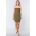 Strapless Button Down Mini Dress
