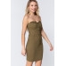 Strapless Button Down Mini Dress