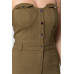 Strapless Button Down Mini Dress