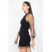 Pearl Trim Mesh Bodycon Dress