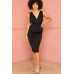 Shimmer Peplum Midi Dress