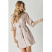 Drop Shoulder With Saist Tie Belted Dress