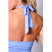 Halter Crossover Front Ruched Mini Dress
