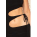 One Shoulder Waist Tie Mini Dress