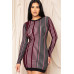 Multi-color Striped Ribbed Dress