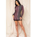 Multi-color Striped Ribbed Dress