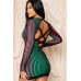 Multi-color Striped Ribbed Dress