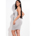 Solid Halter Neck Mini Dress With Front Cutout And Waist Tiw