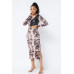 Tie Dye Long Sleeve Midi Dress