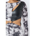 Tie Dye Long Sleeve Midi Dress