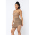 Spaghetti Strap Mesh Mini Dress