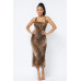 Animal Print Midi Dress With Strap