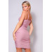 Spaghetti Strap Twist Front Cutout Ruched Mini Dress