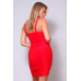 Spaghetti Strap Twist Front Cutout Ruched Mini Dress