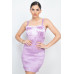 Square Back Cutout Smocking Dress