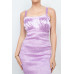 Square Back Cutout Smocking Dress