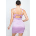 Square Back Cutout Smocking Dress