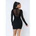 Animal Print Long Sleeve Mock Neck Mini Dress