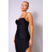 Spaghetti Strap Pleated Bust Front Slit Maxi Dress